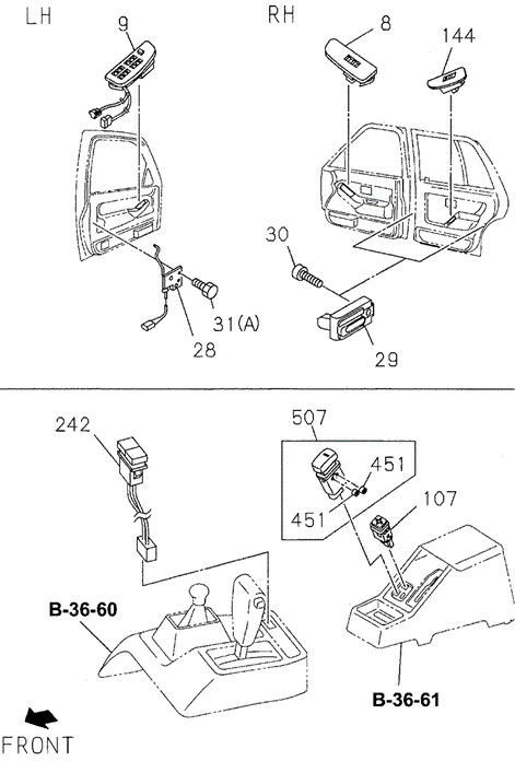 Power Window Switch for 1997 Honda Passport #0