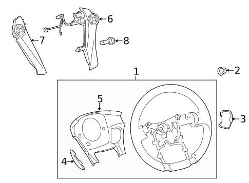 Steering Wheel & Trim for 2014 Toyota Prius C #0