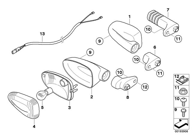 63137676316 - : Holder For Turn Signal Lamp for BMW-Motorrad Image