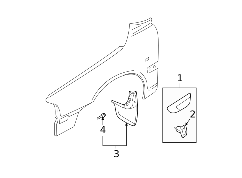 Exterior Trim - Fender for 2002 Volvo S60 #0