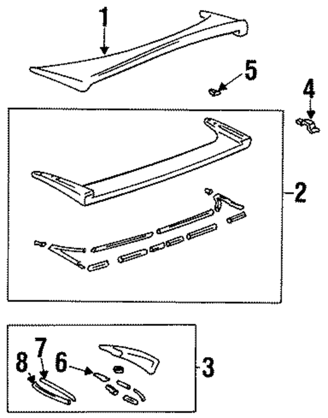 7608717900 - Body: Spoiler for Toyota: MR2 Image