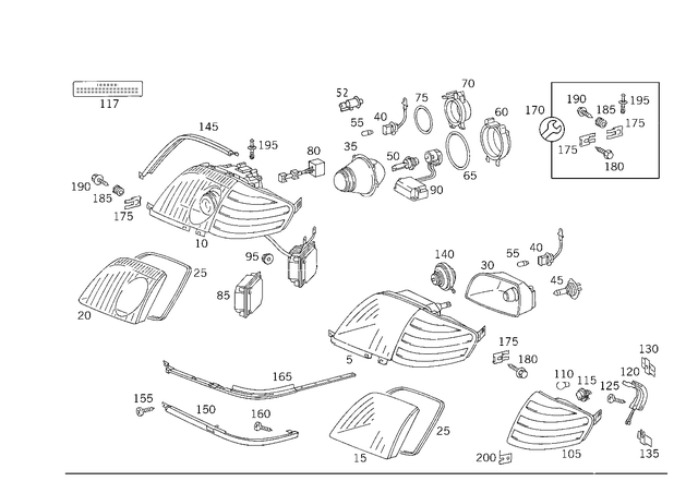 1298208961 - Electrical System: Lamp Unit for Mercedes-Benz Image image