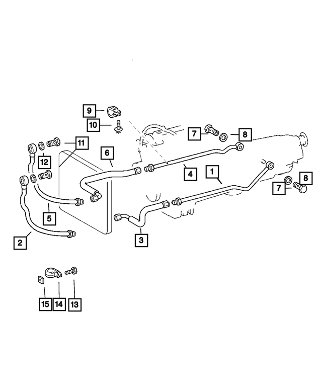 5127830AB - : Oil Cooler Tube And Hose for Mopar Image
