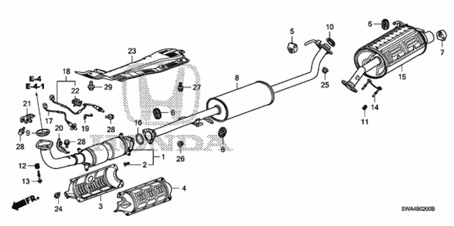 Exhaust Pipe - Muffler for 2007 Honda CR-V #0