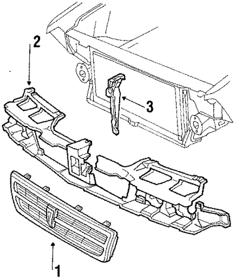 Grille & Components for 1987 Pontiac Bonneville #0