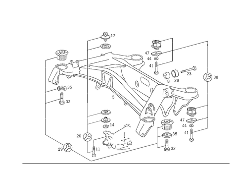 Rear Axle Support for 1999 Mercedes-Benz C43 AMG #1