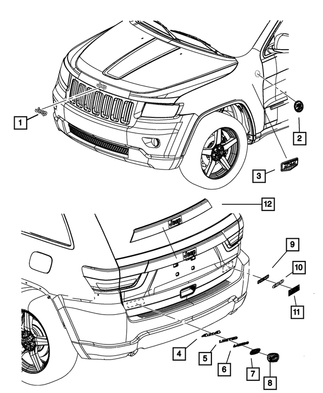 68089729AA - Exterior Ornamentation: Nameplate for Mopar Image