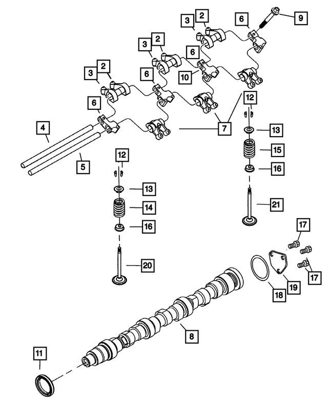« 6502847 – Engine 4.0L V6 DOHC : Tête Hexagonale Boulon Et Rondelle, Montage pour Mopar Image »
