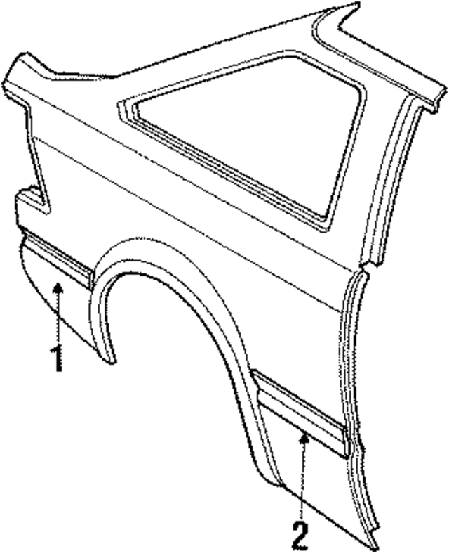 E8FZ6129076A - Body: Rear Molding for Ford: Escort Image