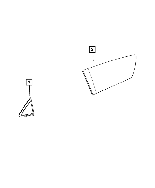 68370635AA - Glass: Quarter Window Glass, Left for Mopar Image image