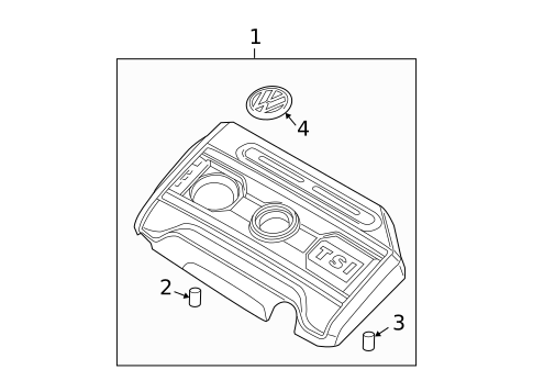 Engine Appearance Cover for 2009 Volkswagen Passat #0
