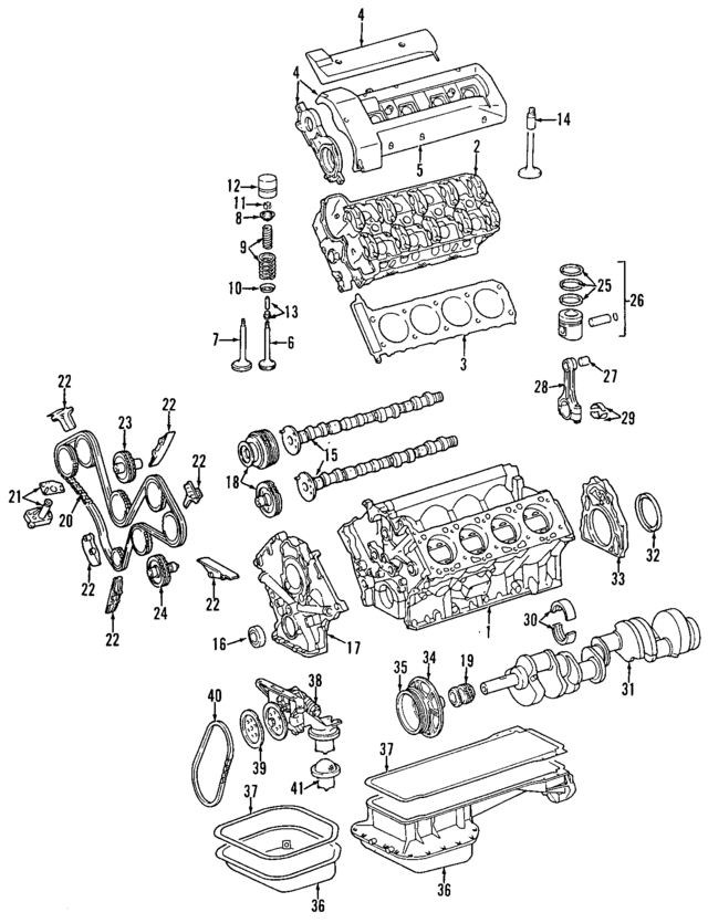 1190101305 - Engine: Cylinder Block for Mercedes-Benz Image