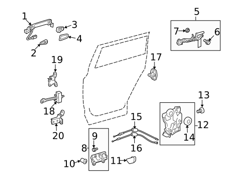 Front Door for 2010 Toyota Highlander #2