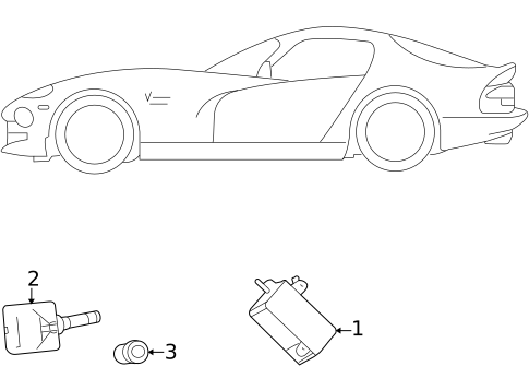 Tire Pressure Monitor Components for 2009 Dodge Viper #0