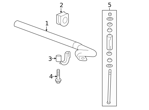 Stabilizer Bar & Components for 2016 Chevrolet Silverado 1500 #1