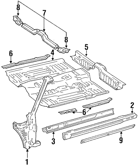 Exterior Trim - Pillars for 1986 Toyota Celica #0