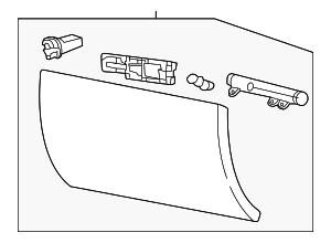 C2Z15962NED - : Glove Box for Jaguar Image