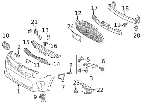 Bumper & Components - Front for 2021 Kia Rio #0