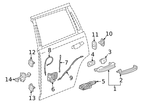 Lock & Hardware for 2017 Cadillac Escalade #1