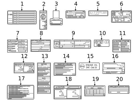 Labels for 2018 Lexus RX450hL #0