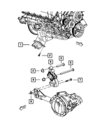 52013520AC - 4.7L Gas; Engine: Engine Mount Bracket, Right Side for Ram: Dakota Image