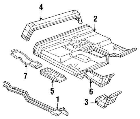 Floor - Cab for 1997 Ford F-250 HD #0