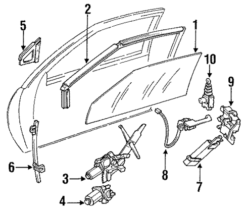 Glass - Door for 1986 Oldsmobile Delta 88 #0