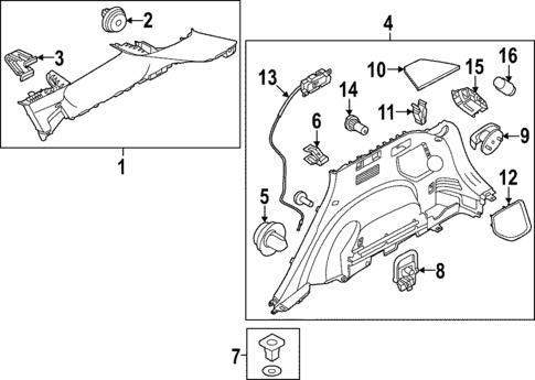 Interior Trim - Quarter Panels for 2025 Kia Sportage #0