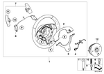 32347833936 - Steering: Cover Cap, Sports Steering Wheel for BMW Image