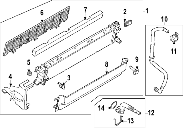 LC3Z8124A - Cooling System: Support Insulator for Ford Image