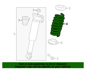 2016-2024 GM Rear Coil Spring 23341853 | TascaParts.com