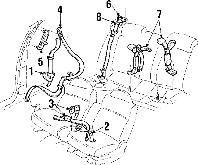 12455713 - : Lap &amp; Shoulder Belt for GM Image