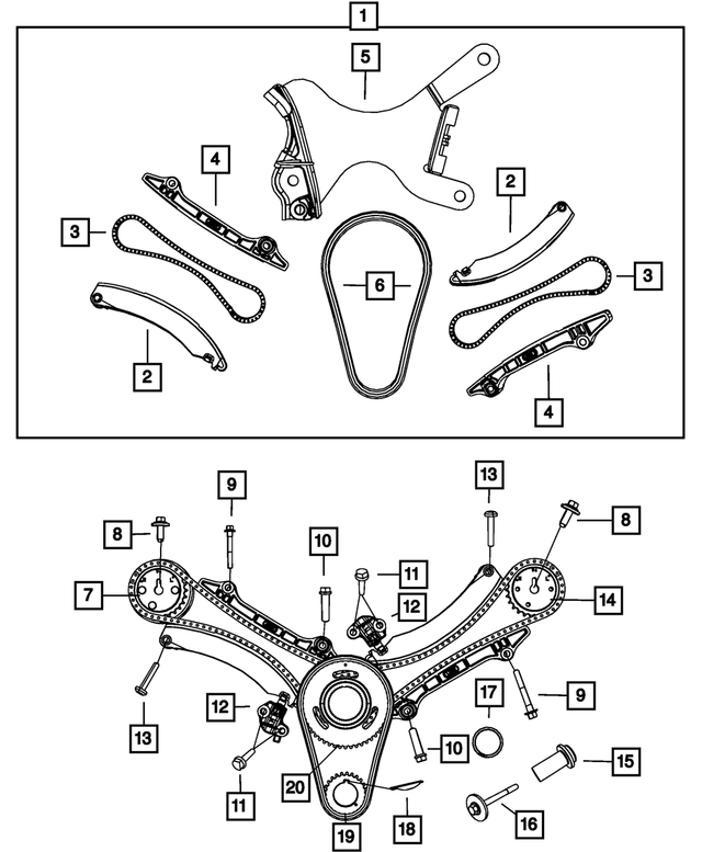 6100932 - 4.7L Gas; Engine: Hex Flange Head Bolt, Mounting for Mopar Image