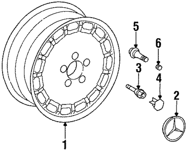 1264004102 - Suspension: Wheel, Alloy for Mercedes-Benz Image