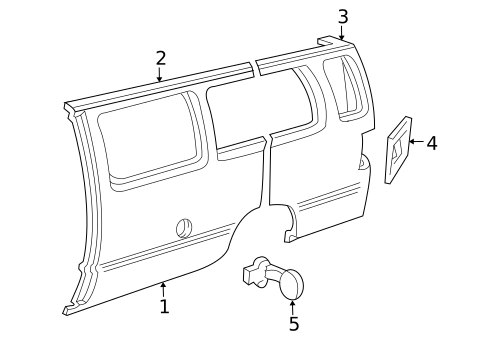 Side Panel for 1998 Ford E-250 Econoline #1