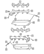 53032834AG - 4.7L Gas; Engine: Exhaust Manifold Shield, Right for Mopar Image