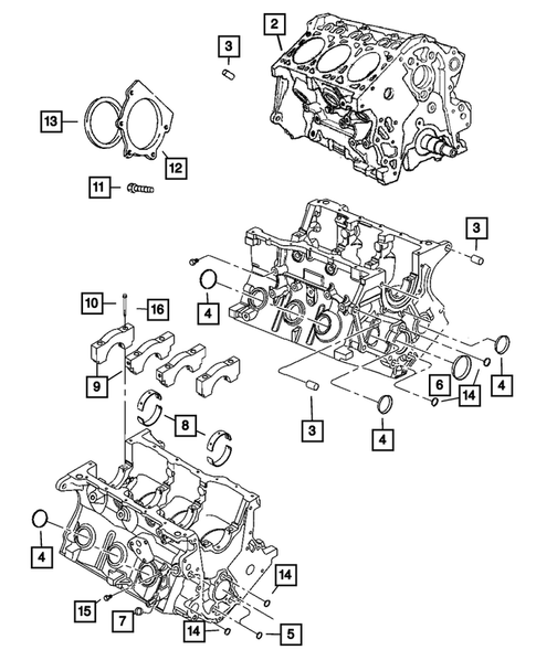 Cylinder Block for 2008 Chrysler Pacifica #0