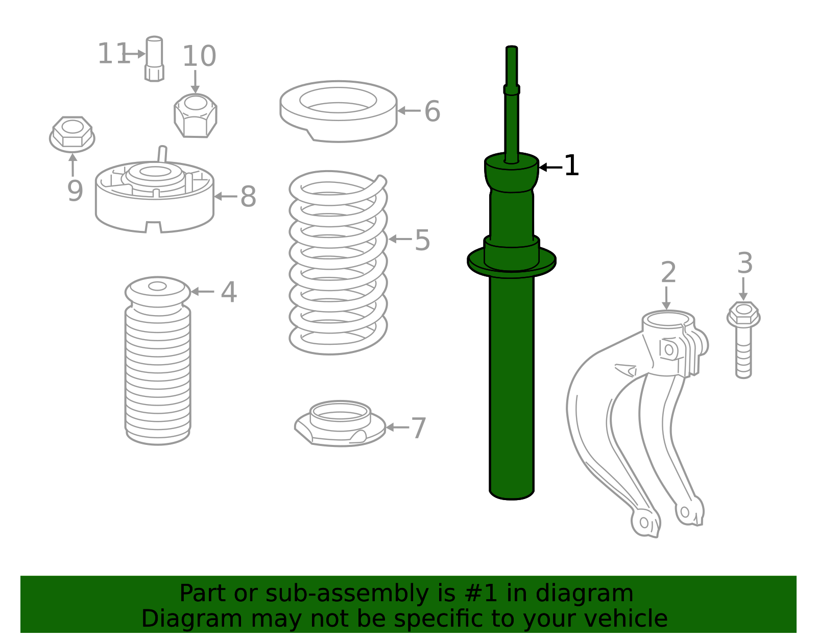 31316851750 - 2014-2019 BMW Strut (31-31-6-851-750) | BMW of South ...