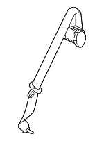 LR170412 - : Center Belt Assembly for Land-Rover Image