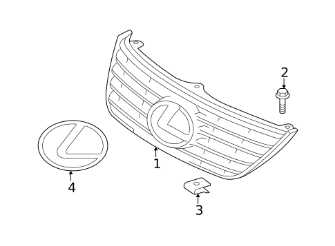 Grille & Components for 2007 Lexus SC430 #0