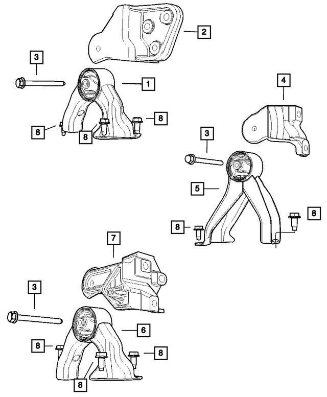 6508588AA - Engine Mounting: Screw for Mopar Image