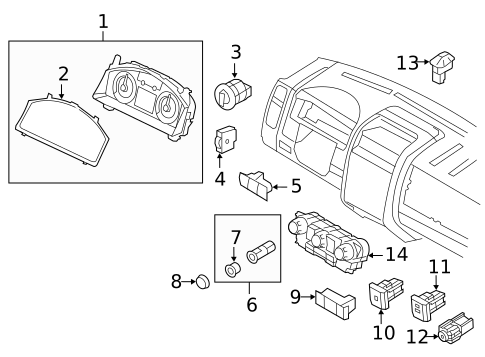 Headlamp Components for 2008 Mercury Mariner #1