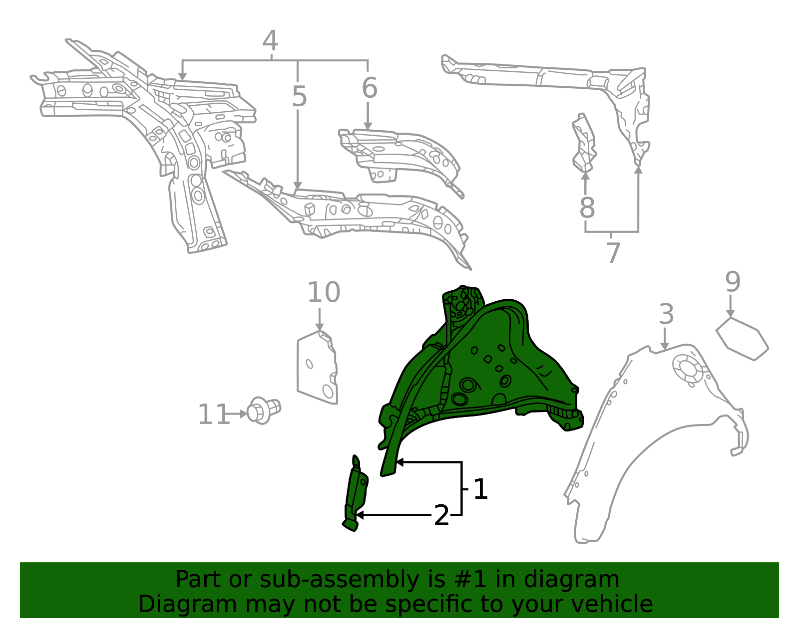 61608-47150 - Wheel Housing Side Panel 2023-2025 Toyota | Longo Toyota ...