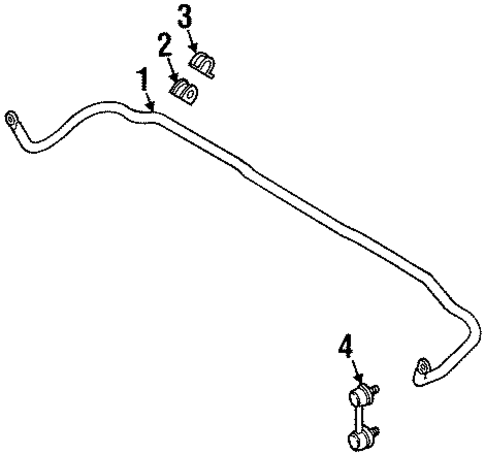 Stabilizer Bar & Components for 1998 Kia Sephia #1
