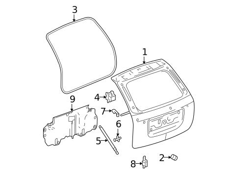 Gate & Hardware for 2009 Chevrolet Equinox #0