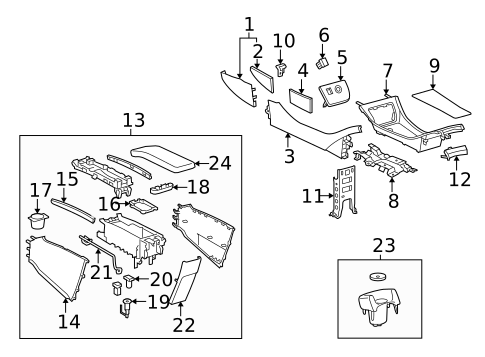 Console for 2012 Toyota Prius Plug-In #0
