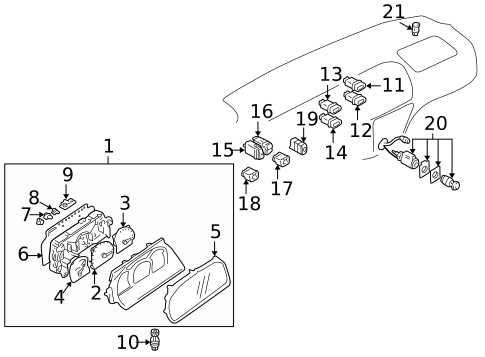 Instruments & Gauges for 1999 Suzuki Grand Vitara #0