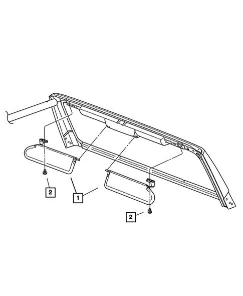 Headliner and Visor for 2005 Jeep Wrangler #0