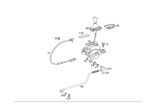 Floor Shift, Automatic Transmission for 2001 Mercedes-Benz C240 #0