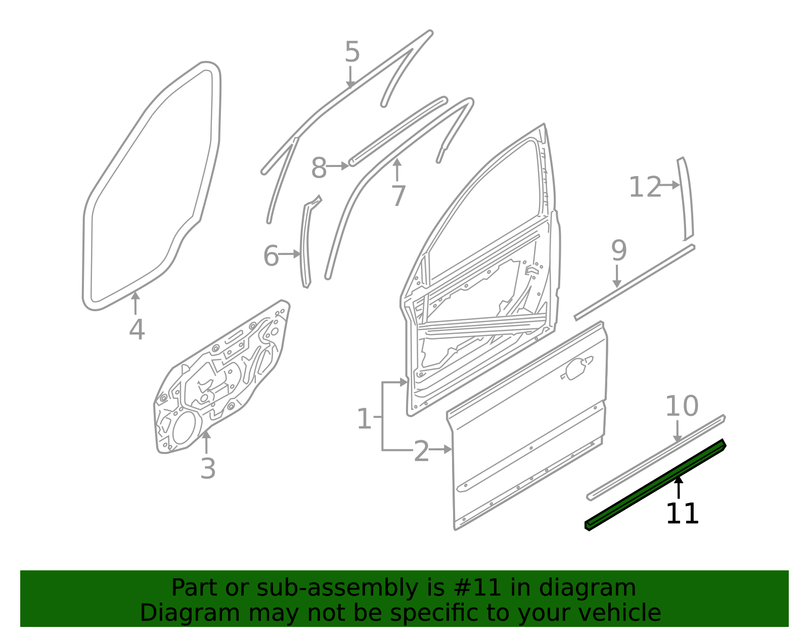 31213832 - Lower Door Trim - 2004-2011 Volvo | Volvo OEM Parts Direct